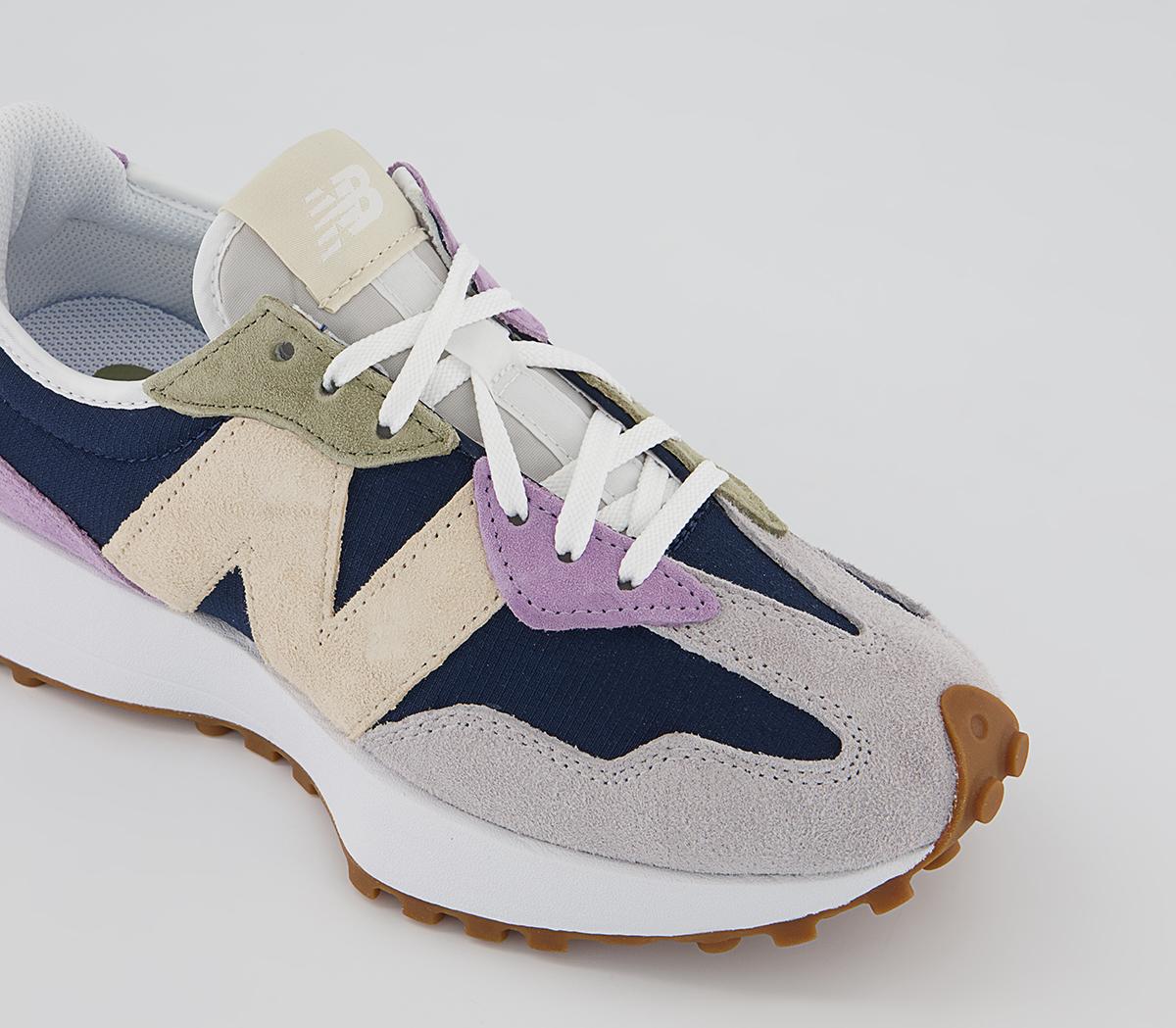 New Balance327 Trainers New Balance327 TrainersNavy Gret Purple White Gum