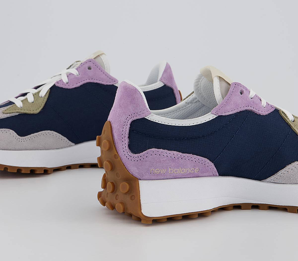 New Balance327 Trainers New Balance327 TrainersNavy Gret Purple White Gum