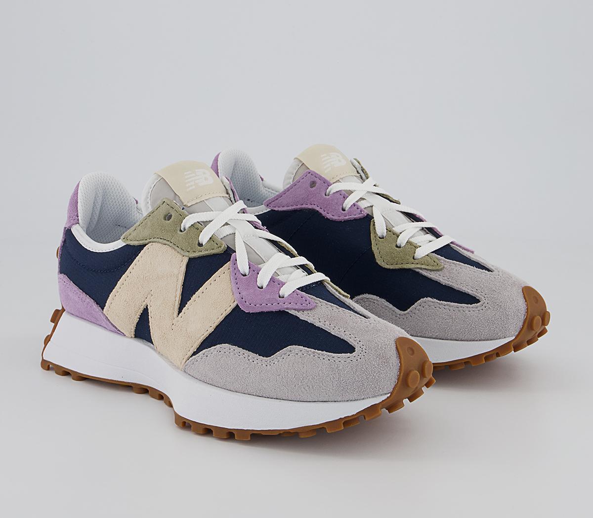 New Balance327 Trainers New Balance327 TrainersNavy Gret Purple White Gum