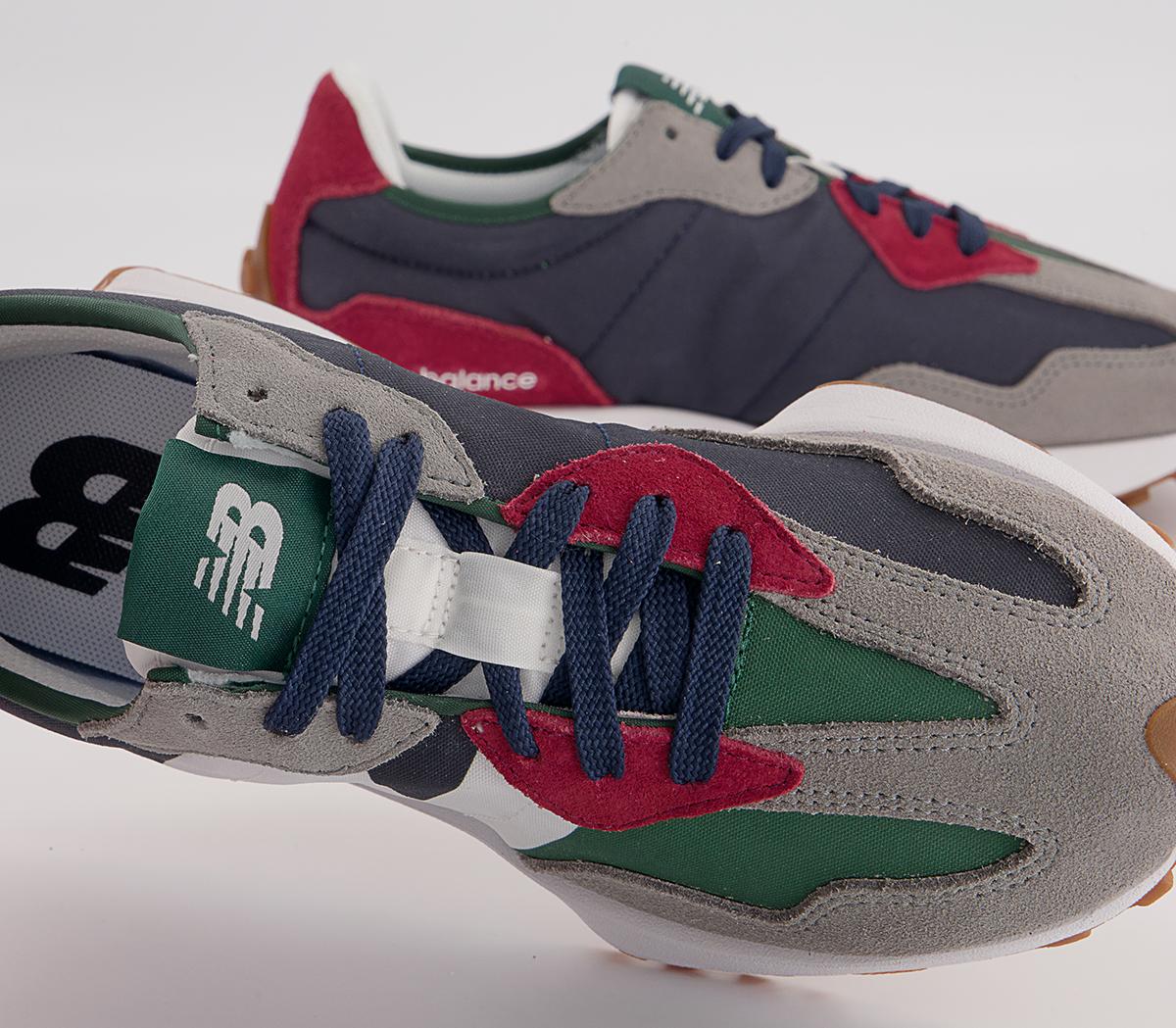 New Balance 327 Trainers New Balance 327 Trainers Navy Green Grey Red White Gum