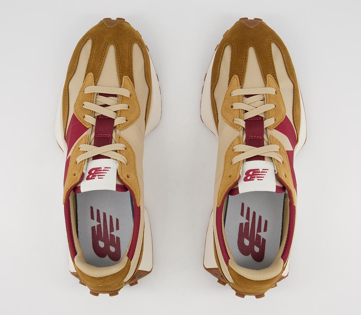 New Balance 327 Trainers New Balance 327 Trainers Tan Burgundy