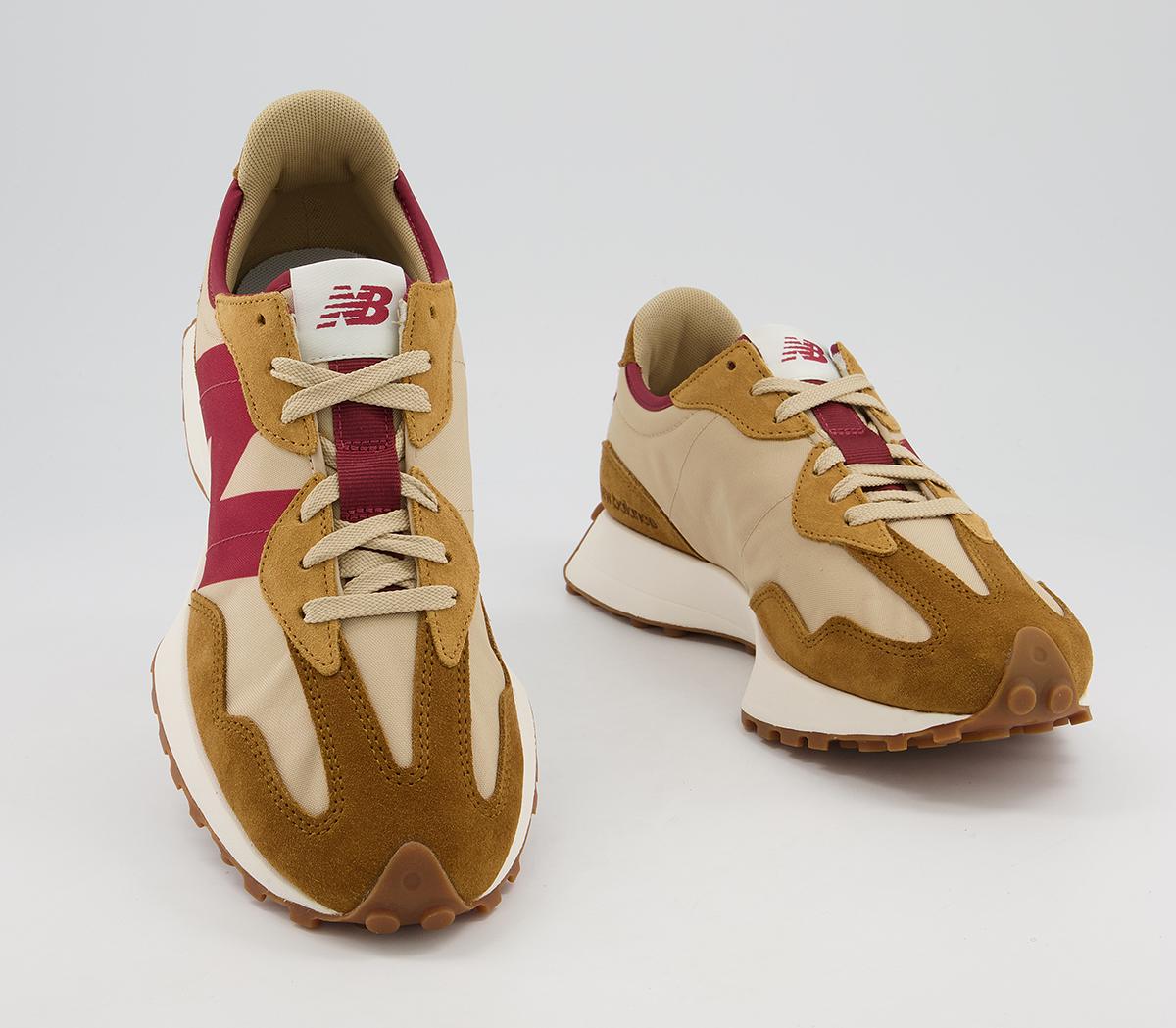 New Balance 327 Trainers New Balance 327 Trainers Tan Burgundy