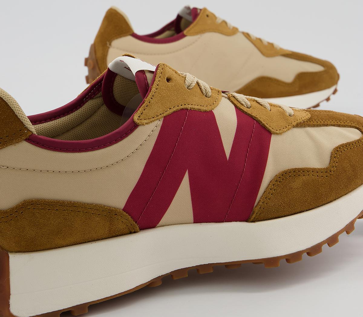 New Balance 327 Trainers New Balance 327 Trainers Tan Burgundy