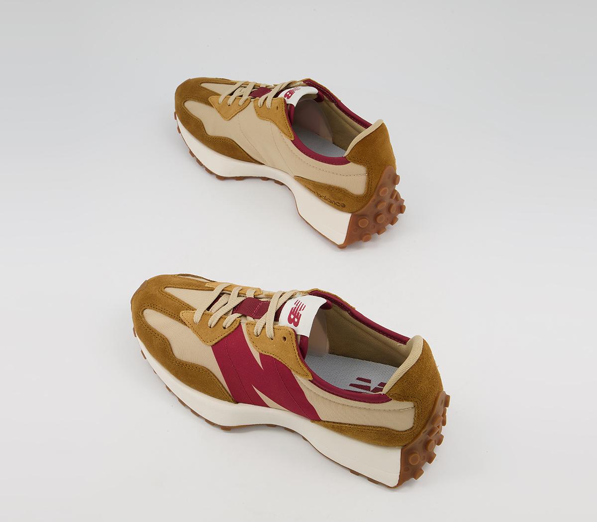 New Balance 327 Trainers New Balance 327 Trainers Tan Burgundy