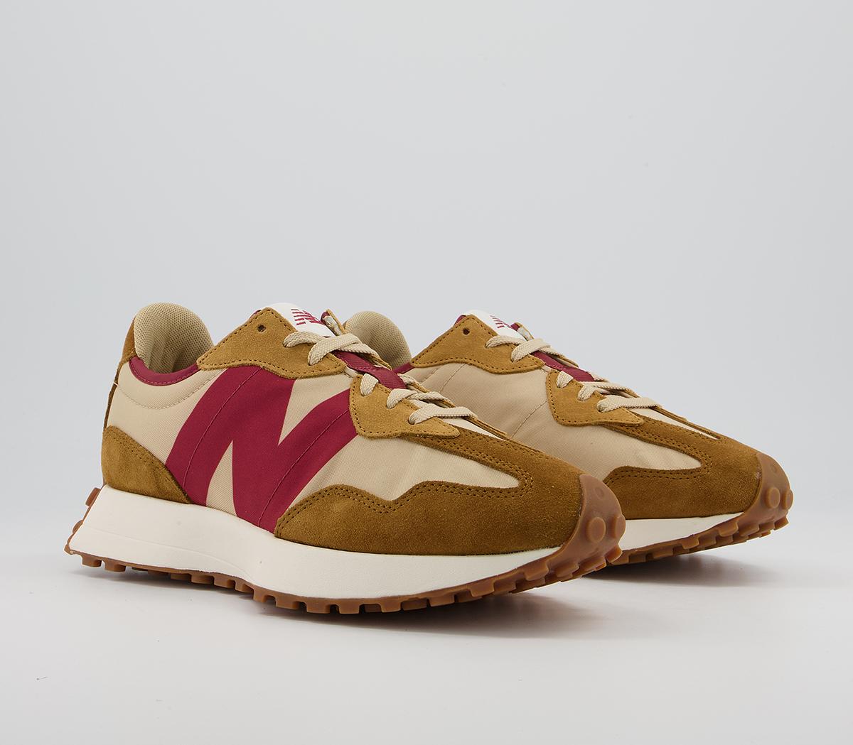 New Balance 327 Trainers New Balance 327 Trainers Tan Burgundy