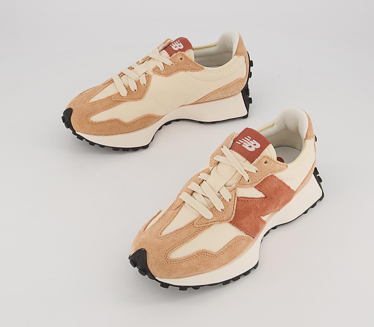 New Balance 327 Trainers Tan Orange White Black - Women's Trainers