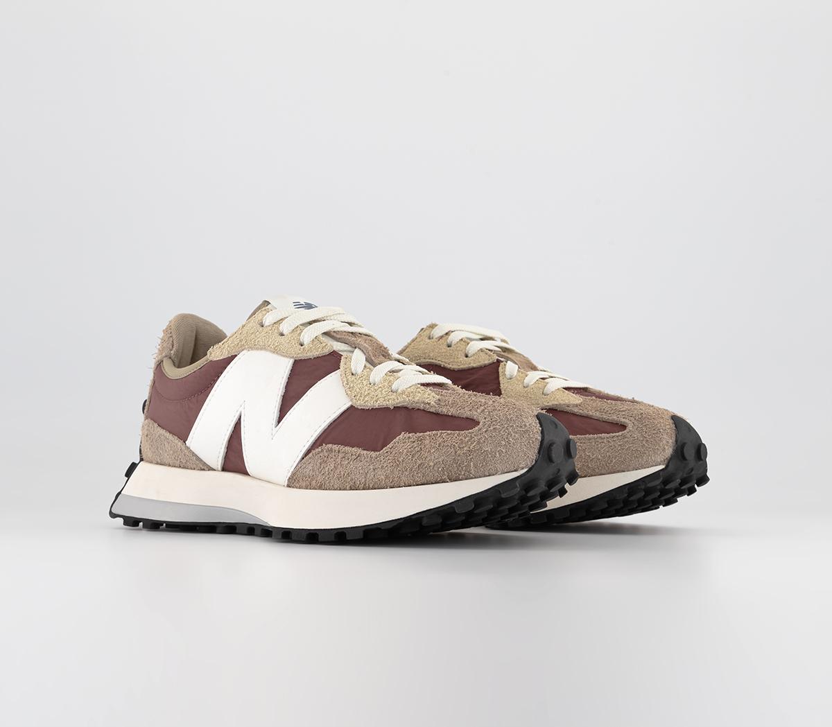 New Balance 327 Trainers Brown Sand White - Men's Trainers