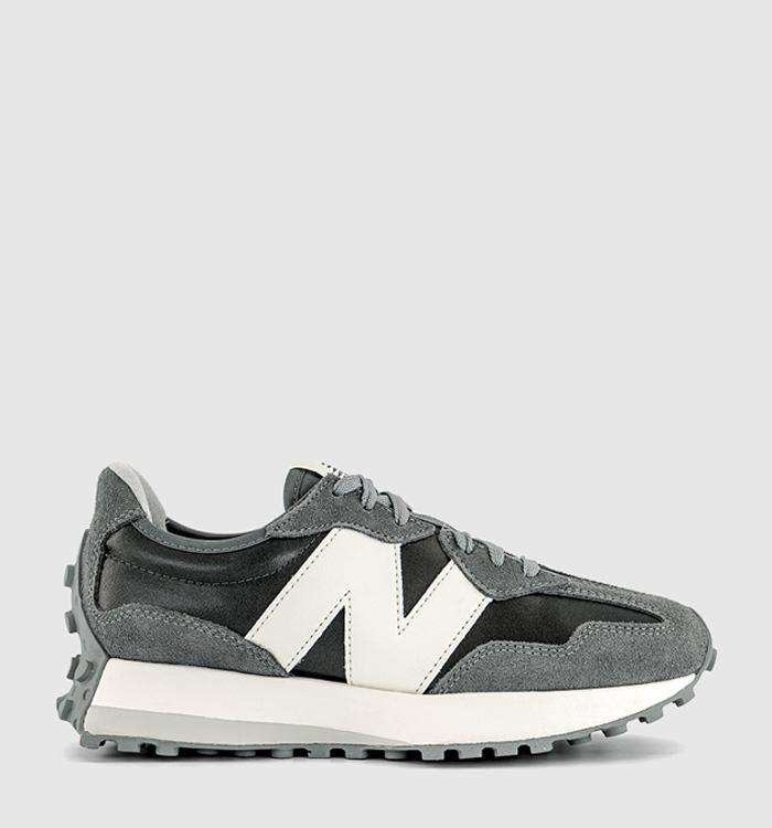 New Balance 327 Trainers Black Metallic White