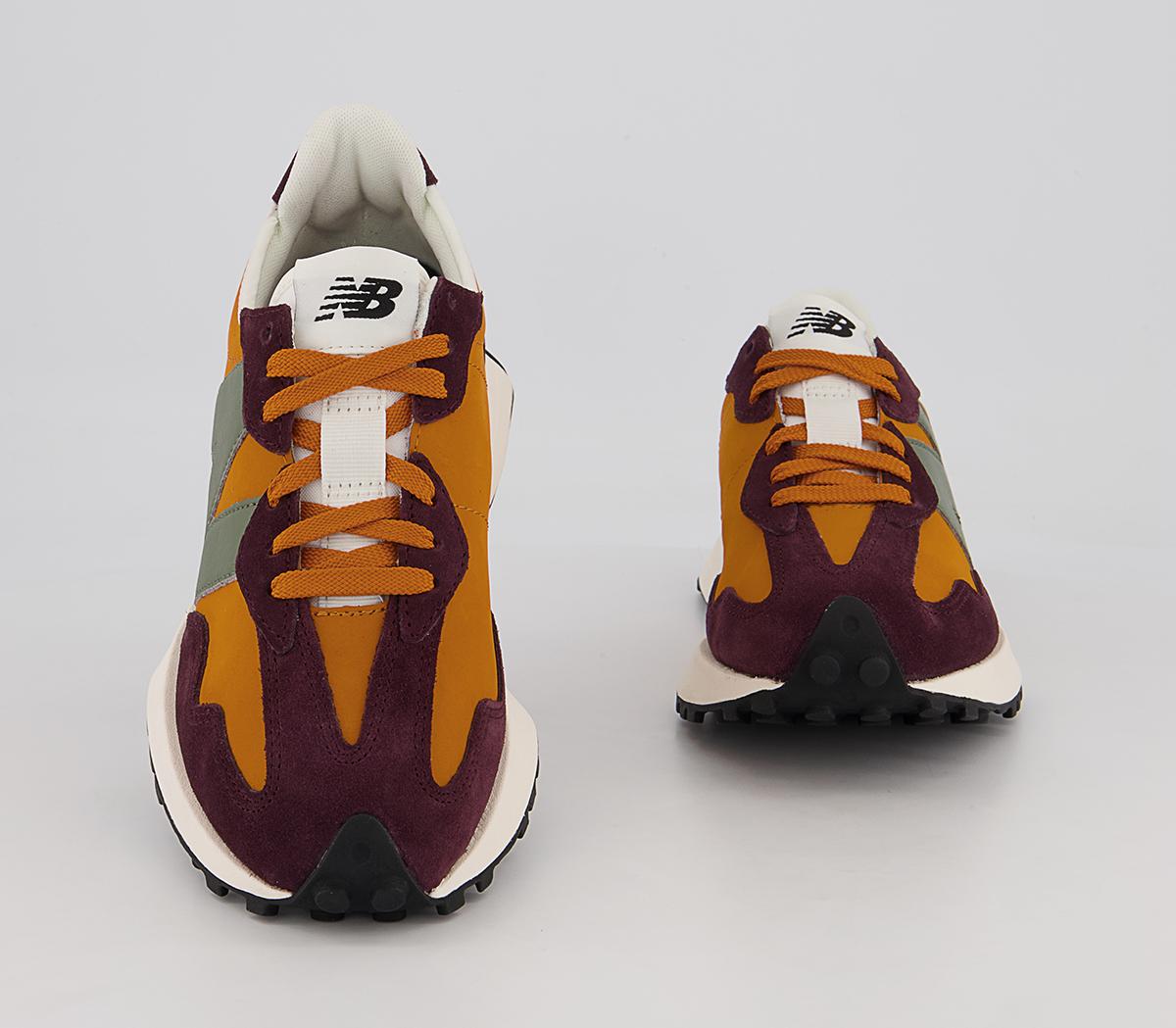 New Balance 327 Trainers Burgundy Orange - Unisex Sports