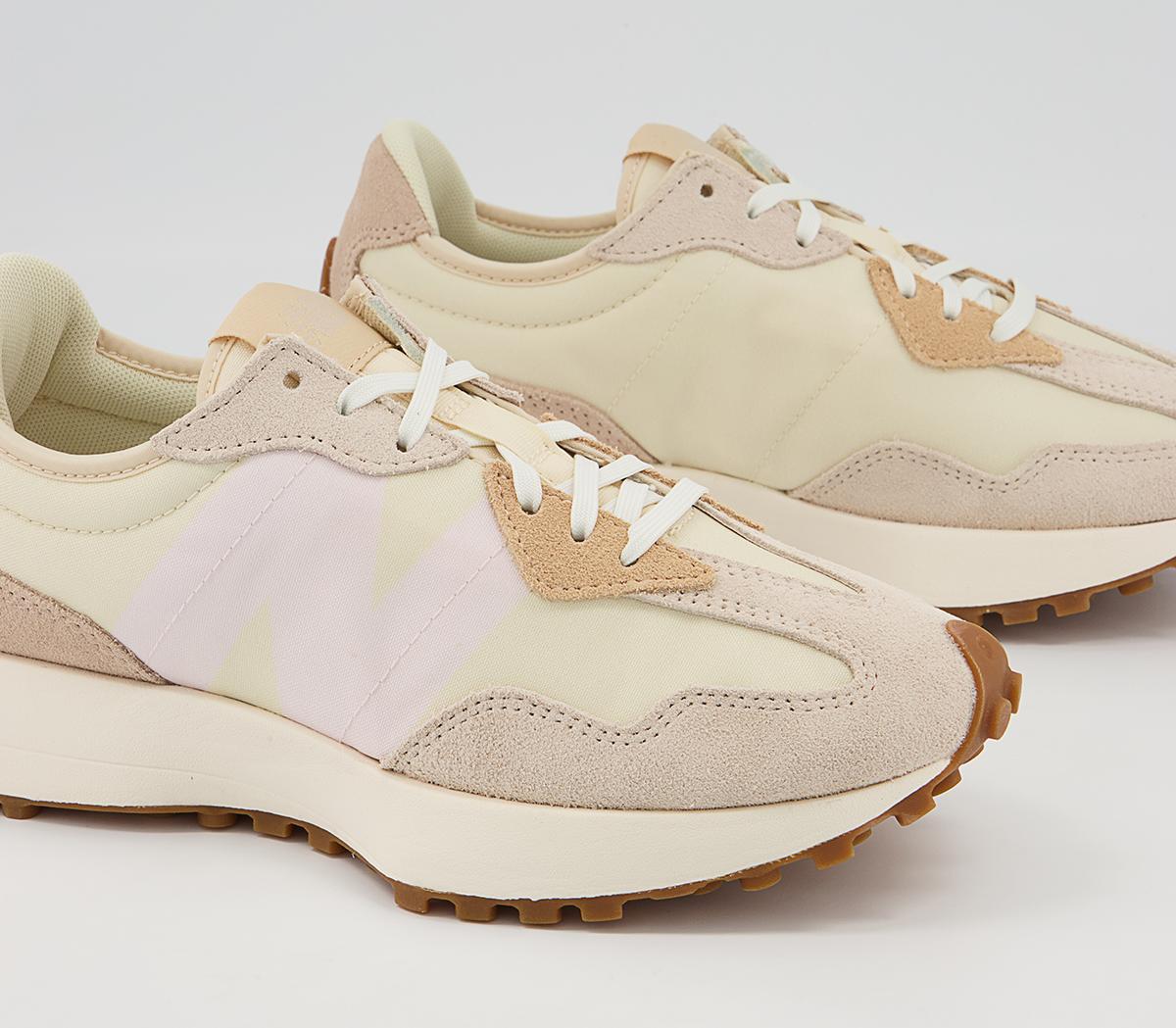 New Balance 327 Trainers Oatmeal Crystal Pink Beige Women's Trainers