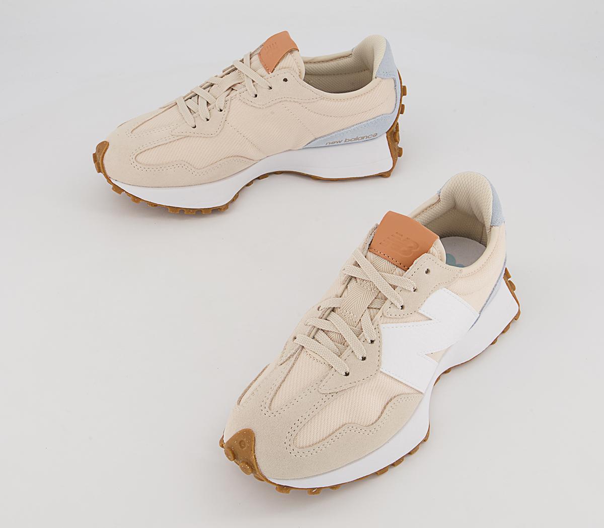 New Balance 327 Trainers Beige Grey White Gum - New Balance 327