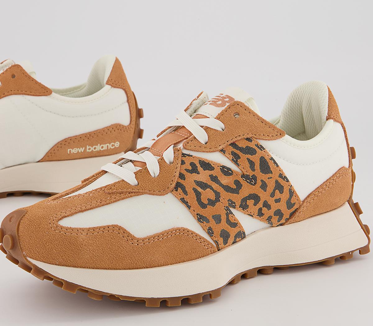 New Balance 327 Trainers New Balance 327 Trainers Sweet Caramel Rose Leopard White Gum