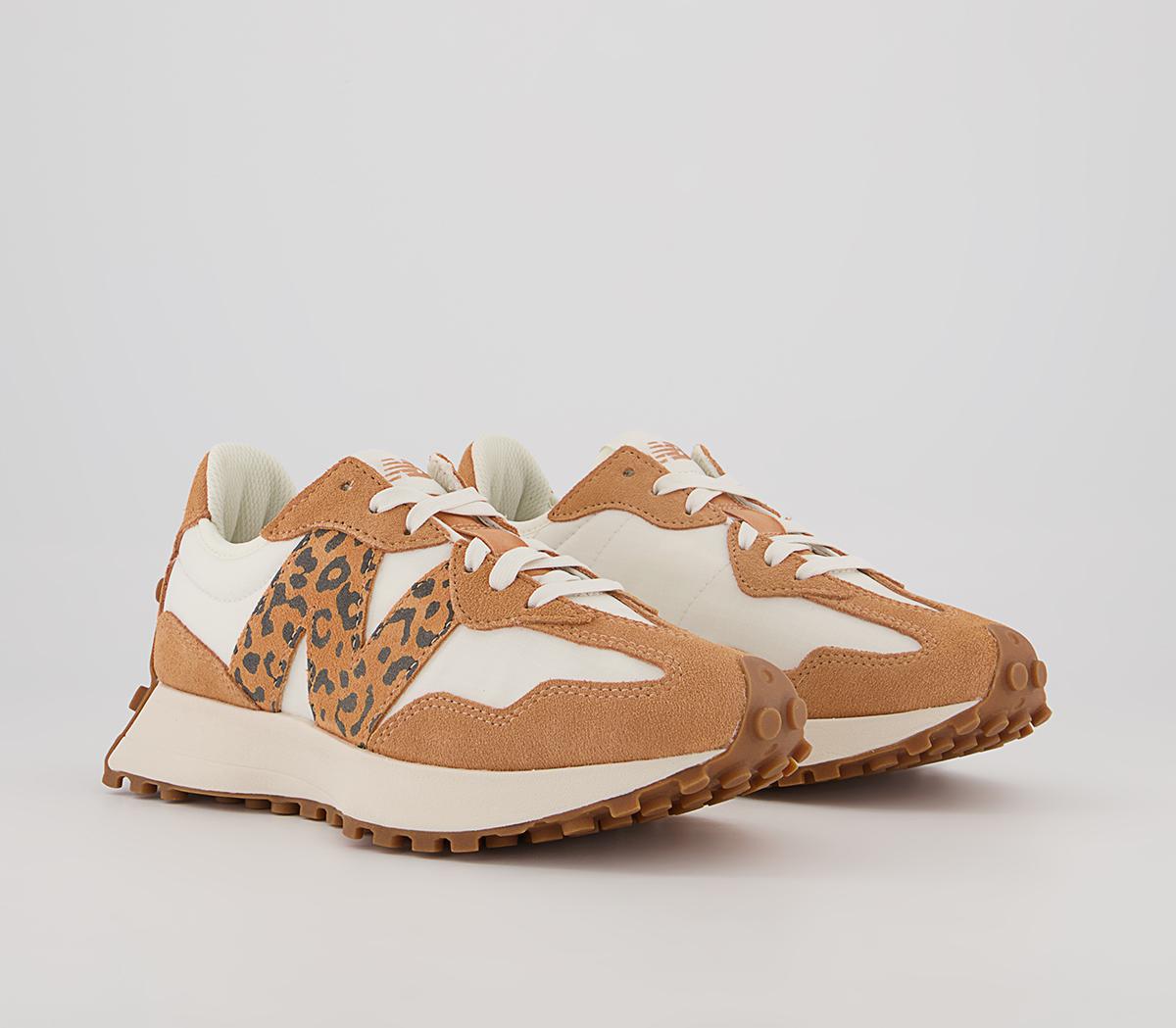 New Balance 327 Trainers New Balance 327 Trainers Sweet Caramel Rose Leopard White Gum