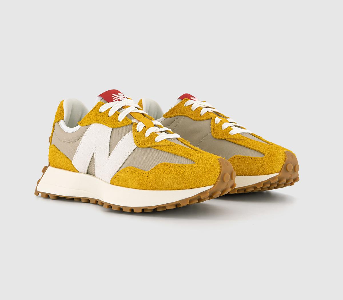 New Balance Kids 327 Trainers Varsity Gold Grey In Multi, 8