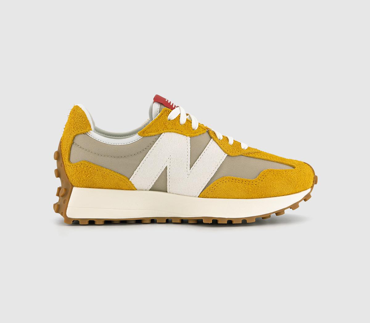 Grey new balance with gold best sale