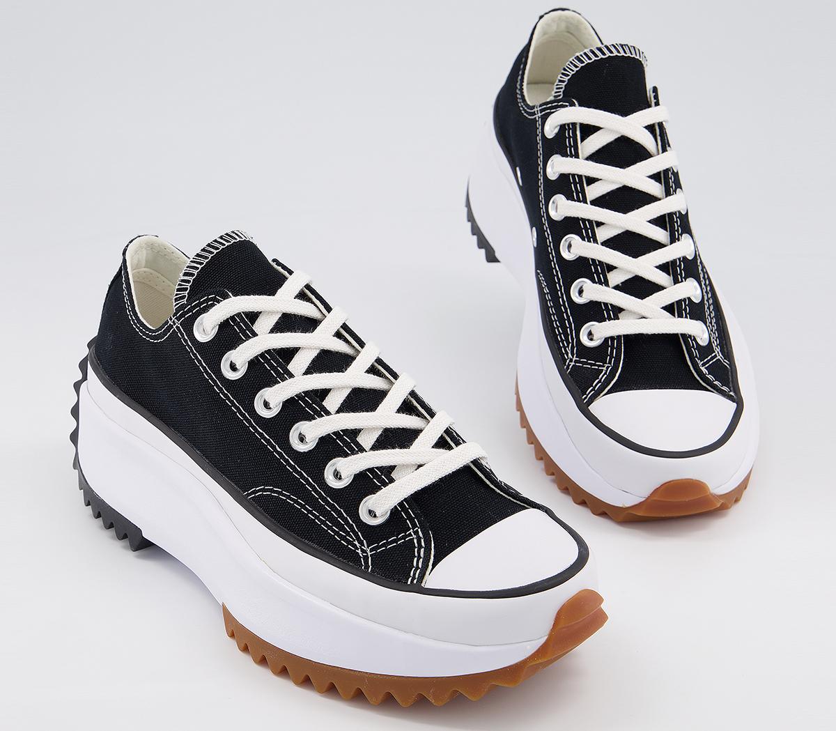 Converse Run Star Hike Ox Platform Trainers Black White - Unisex Sports