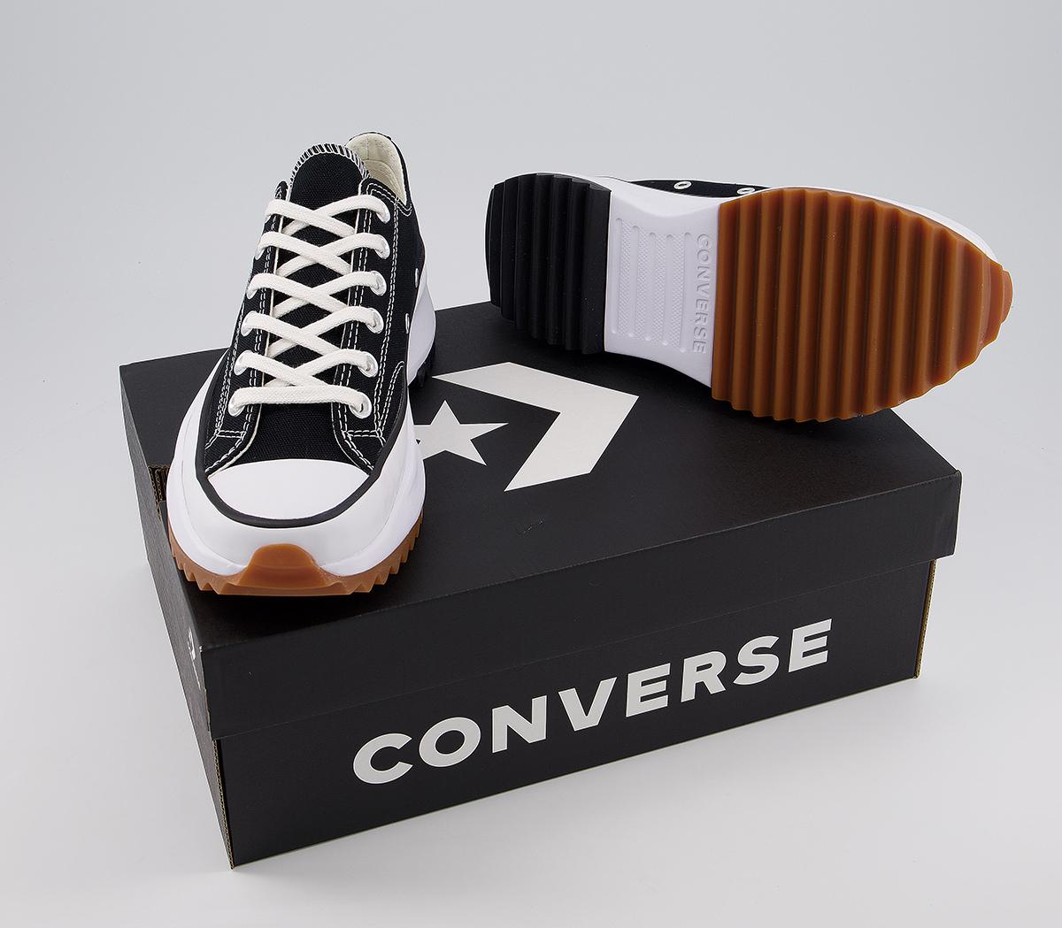 Converse Run Star Hike Ox Platform Trainers Converse Run Star Hike Ox Platform Trainers Black White