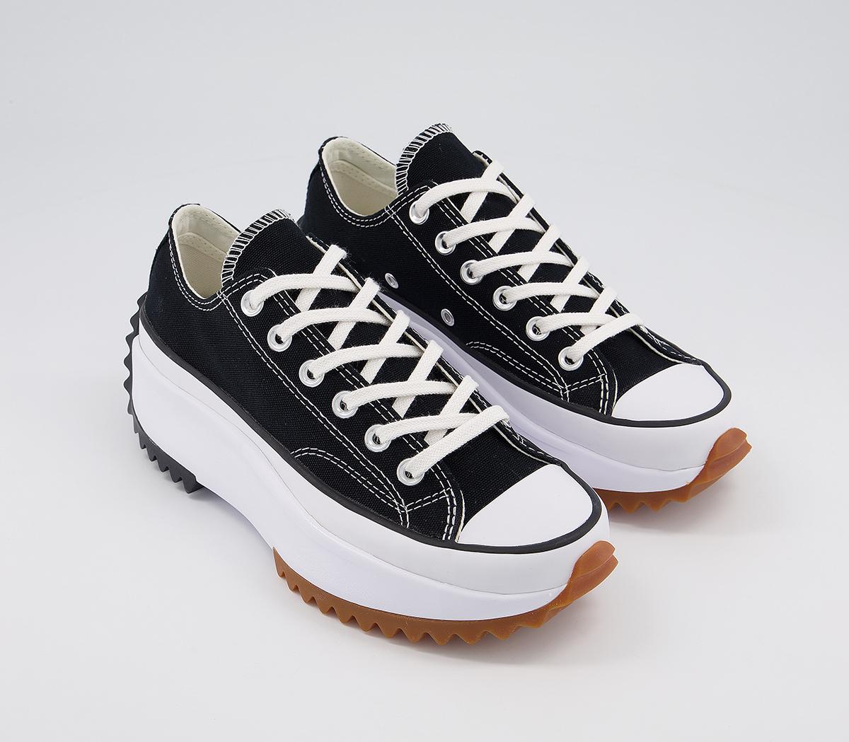 Converse Run Star Hike Ox Platform Trainers Converse Run Star Hike Ox Platform Trainers Black White