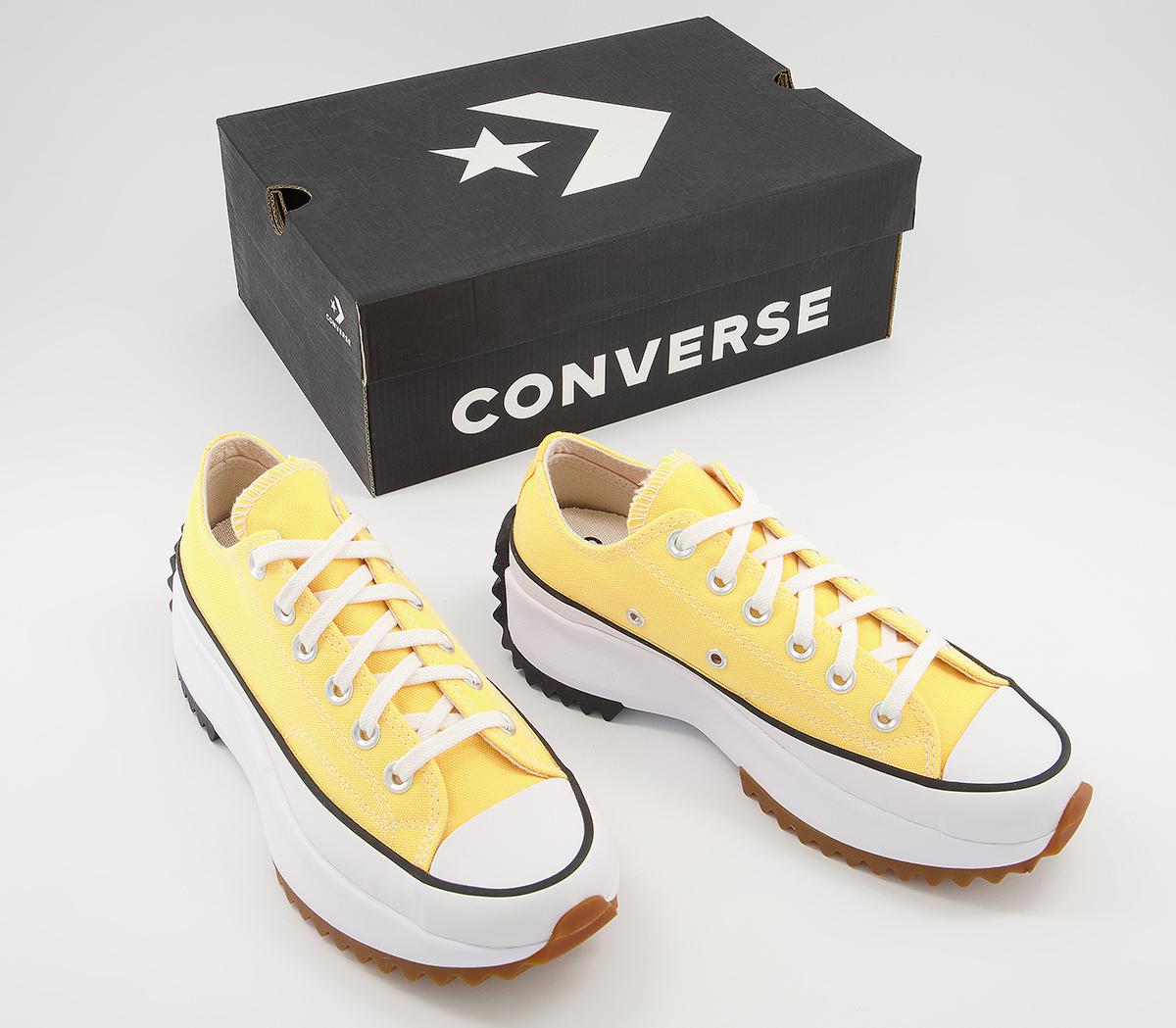 Converse Run Star Hike Ox Platform Trainers Converse Run Star Hike Ox Platform Trainers Citron Pulse White Black
