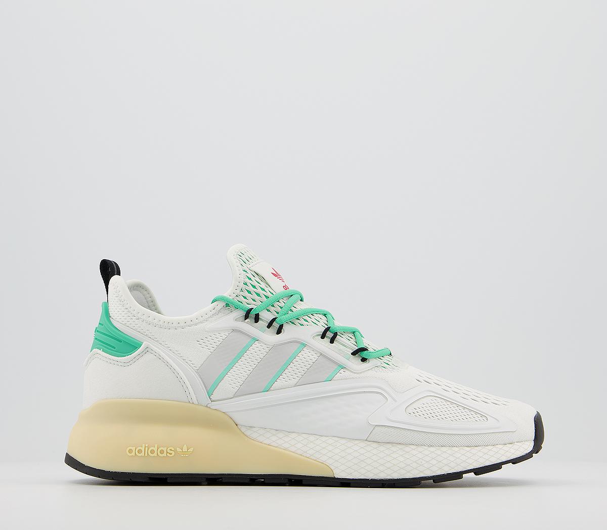 adidas zx 2k boost white green