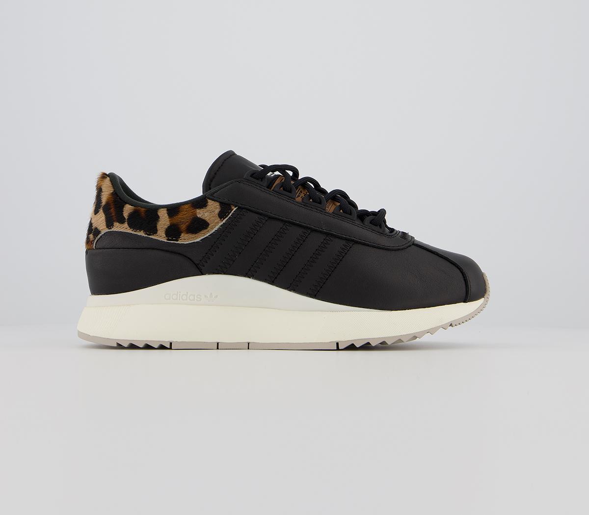 Adidas black leopard sales print trainers