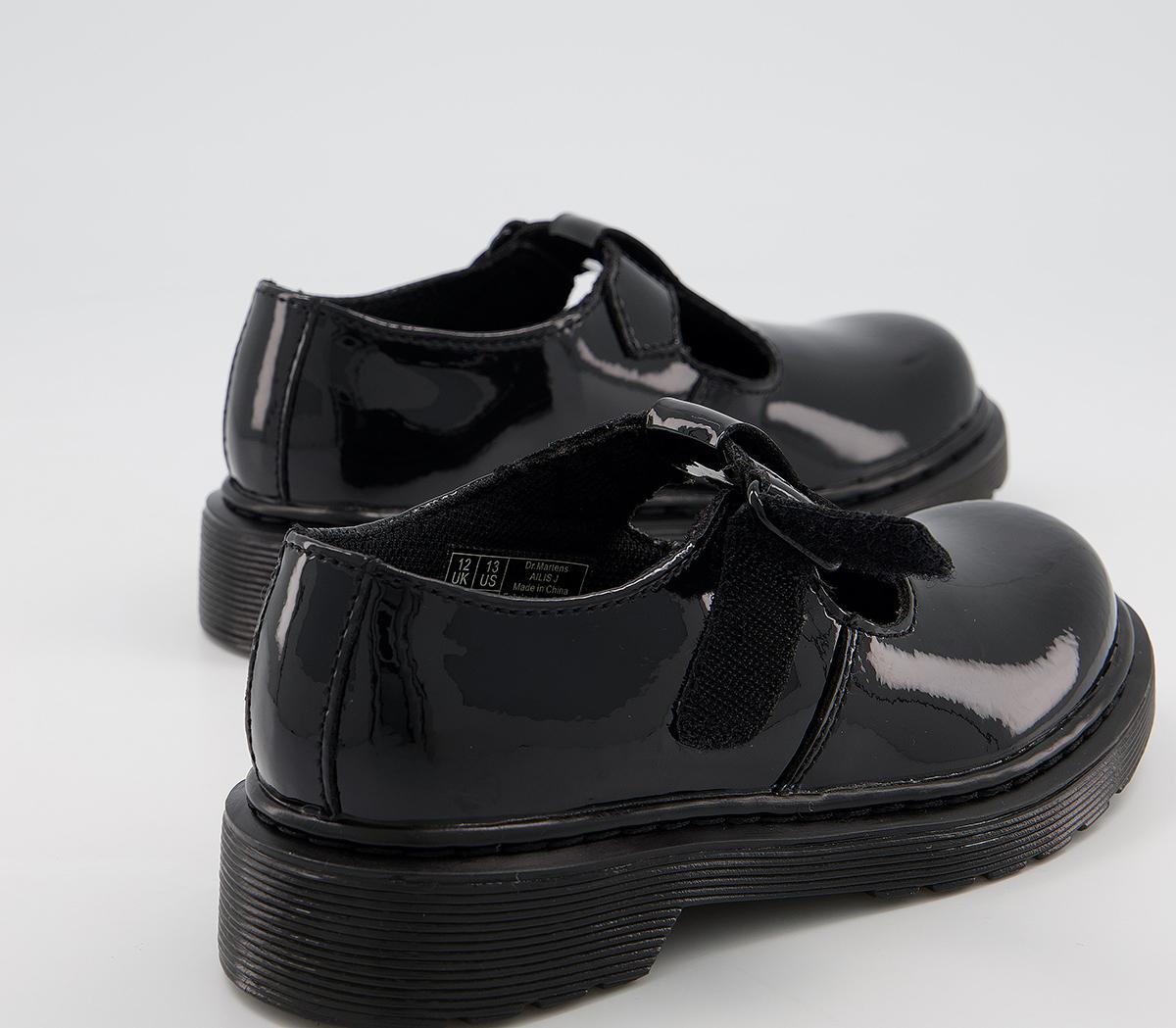 Dr. MartensAilis Velcro T Bar JnrBlack Patent Leather