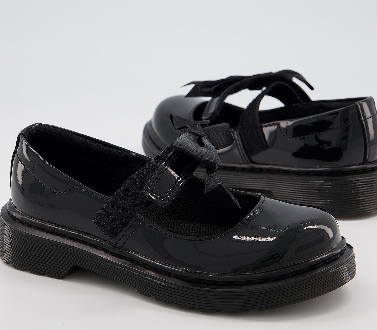 Dr. MartensMaccy II Bow Mary Jane Kids ShoesBlack Patent Leather
