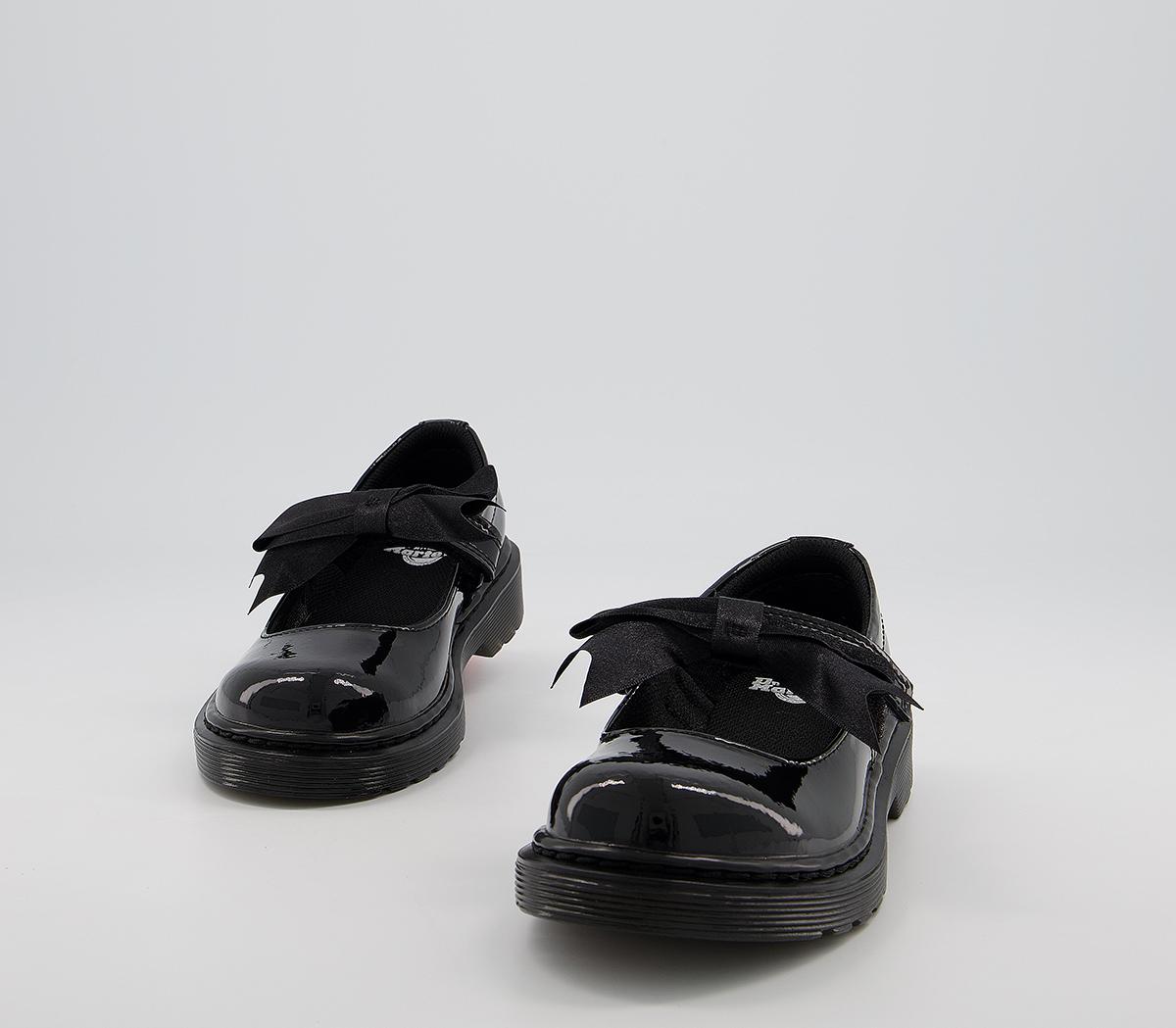 Dr. MartensMaccy II Bow Mary Jane Kids ShoesBlack Patent Leather