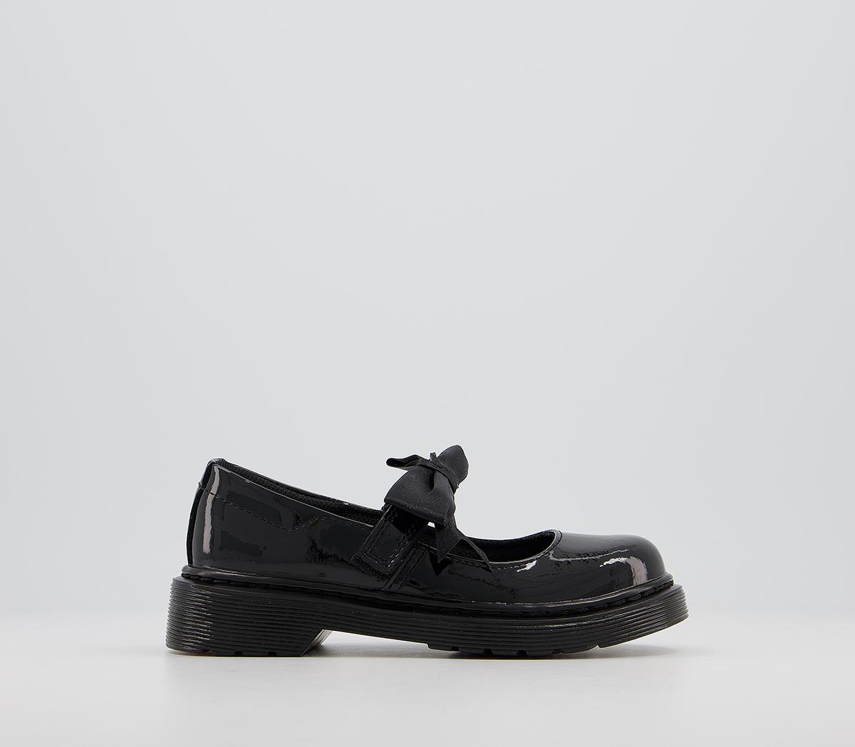 Dr. MartensMaccy II Bow Mary Jane Kids ShoesBlack Patent Leather