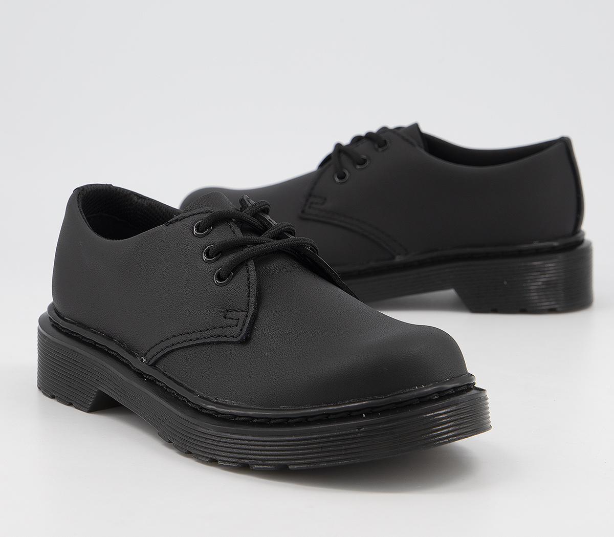 Dr. Martens 1461 Lace Shoes Jnr Black Mono Leather - Boys’ School Shoes