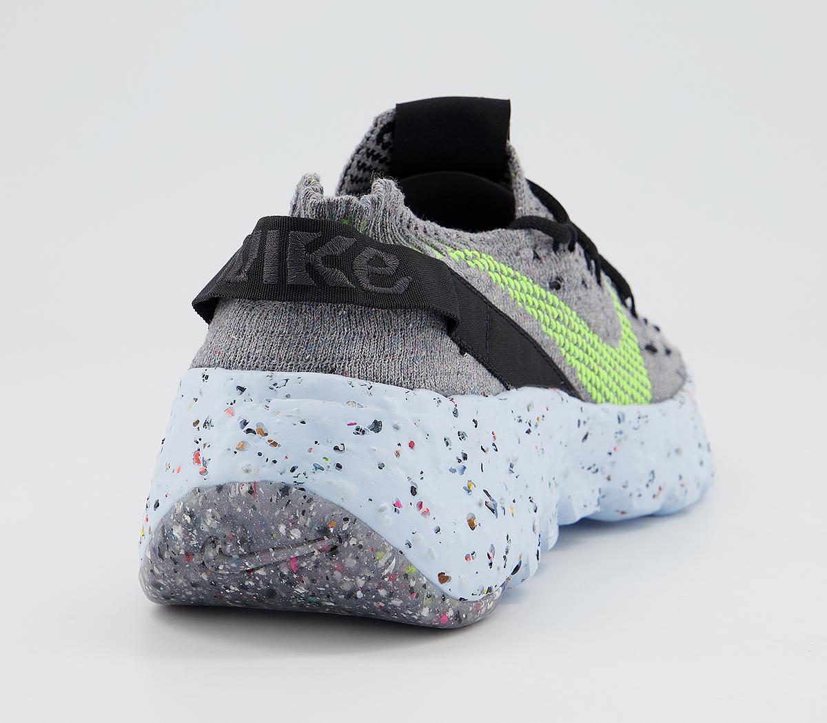 NikeSpace Hippie 4Grey Volt Black Dark Smoke Grey White