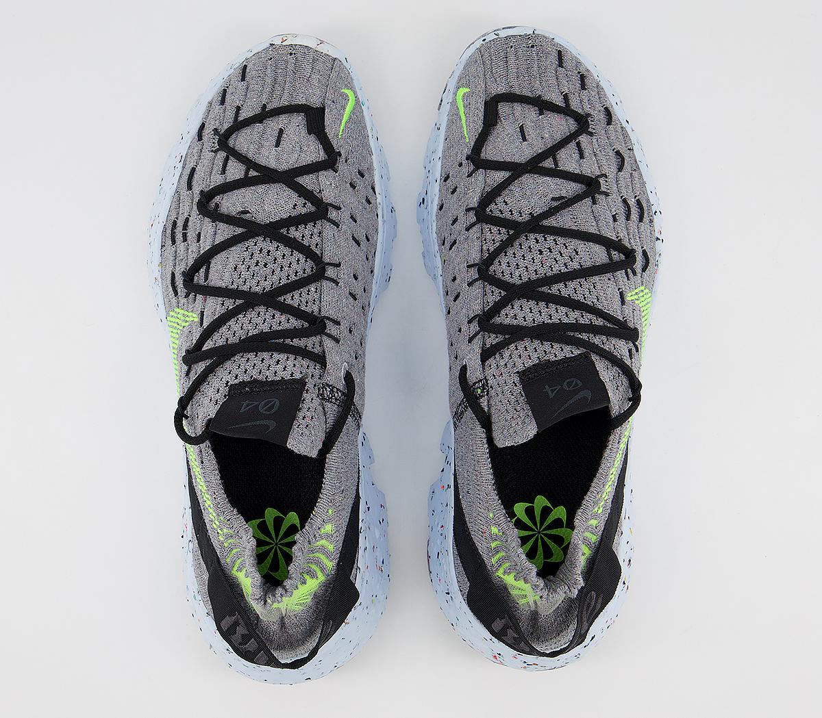 NikeSpace Hippie 4Grey Volt Black Dark Smoke Grey White