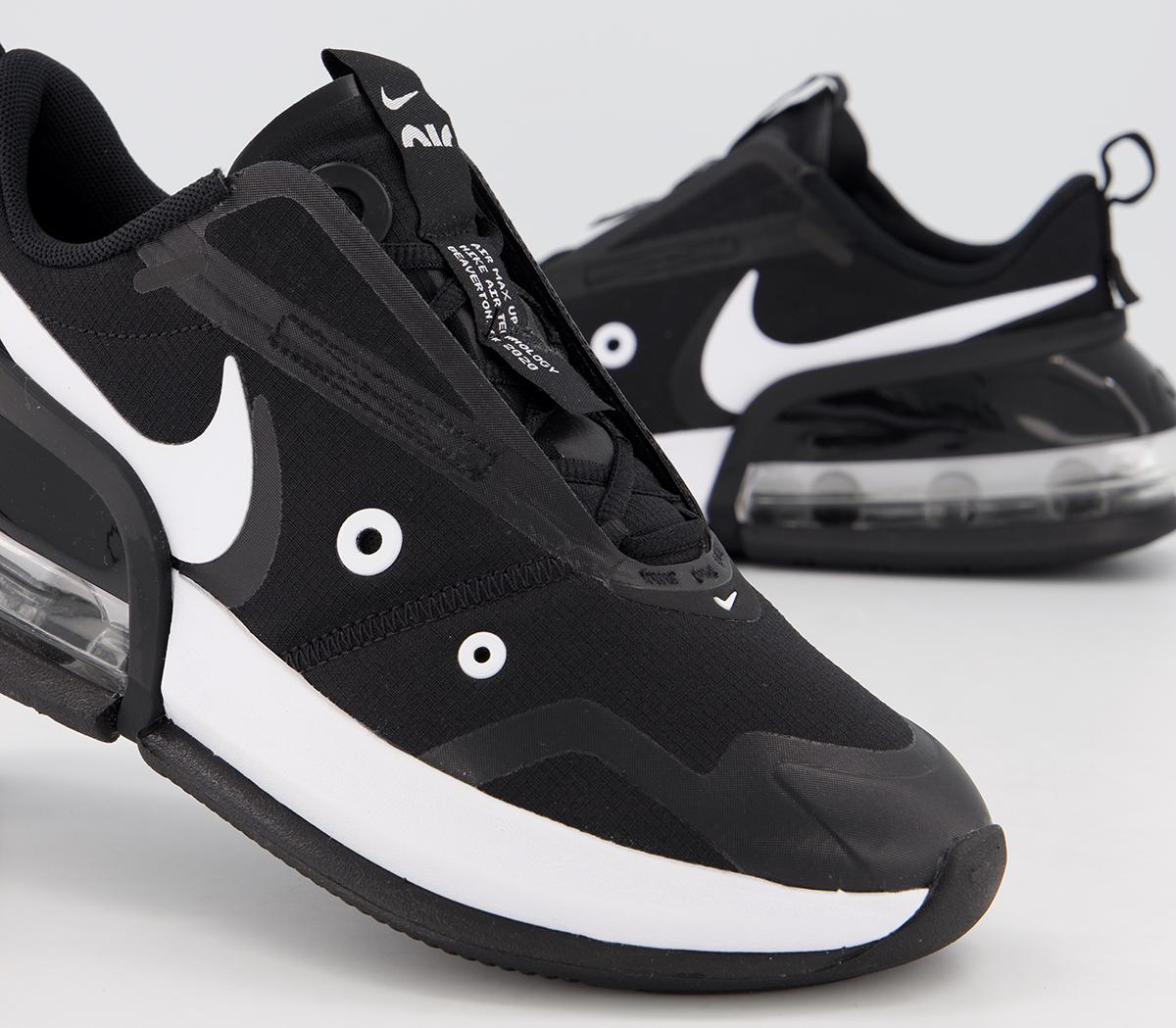 nike air max up black and white