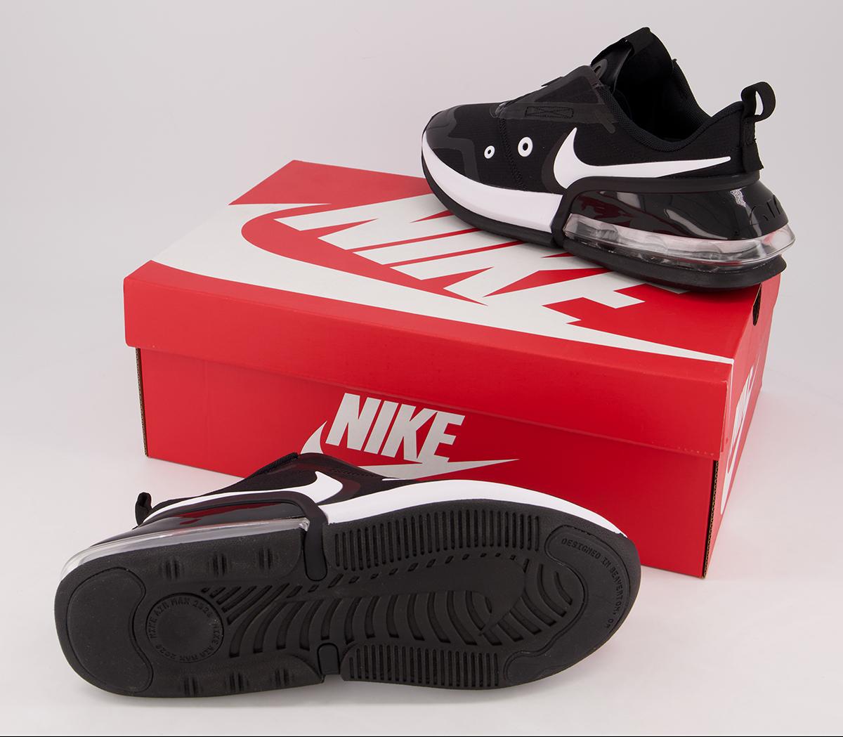 nike air max up black and white