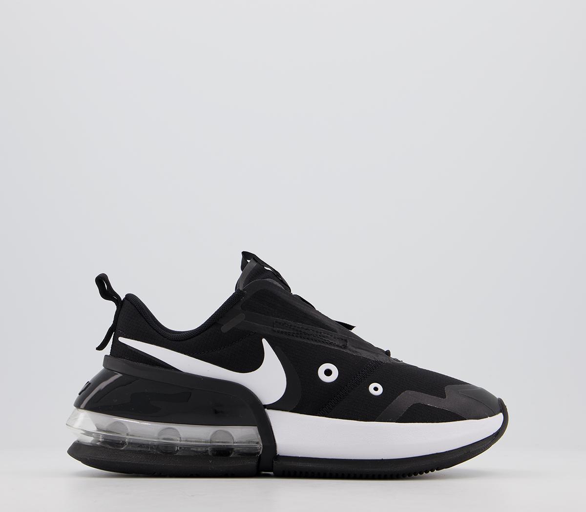 nike air max up trainers in black and white