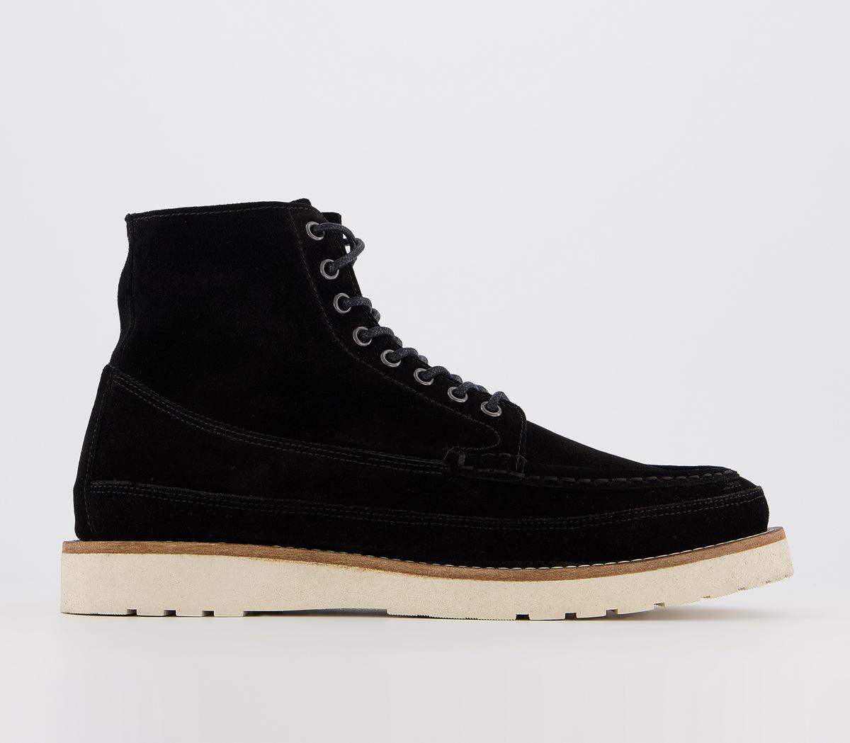 OFFICEBulb Lace BootsBlack Suede