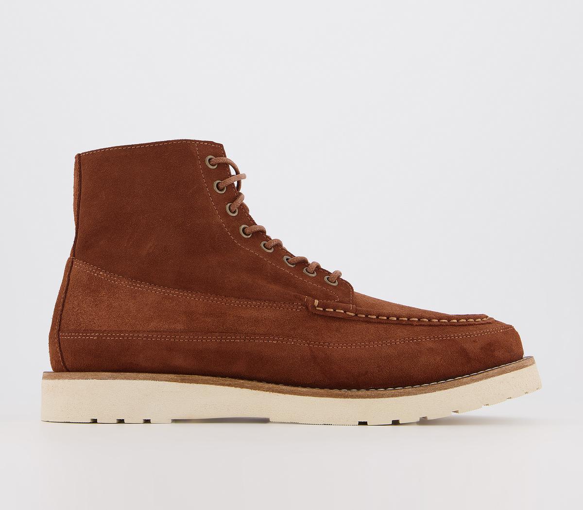 OFFICEBulb Lace BootsRust Suede