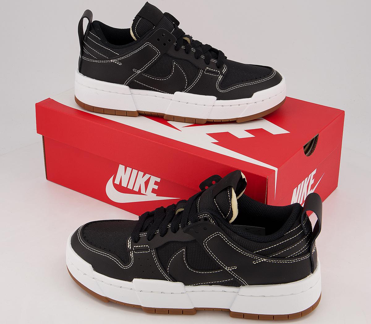 Nike Dunk Low Disrupt Trainers Black Black Fossil Gum Med Brown ...