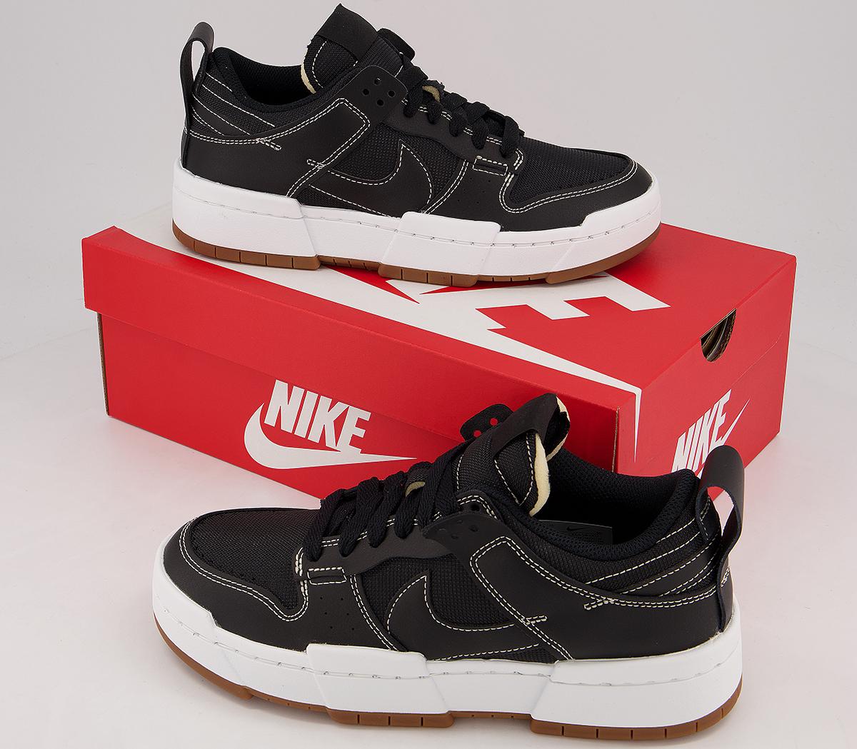 NikeDunk Low Disrupt TrainersBlack Black Fossil Gum Med Brown