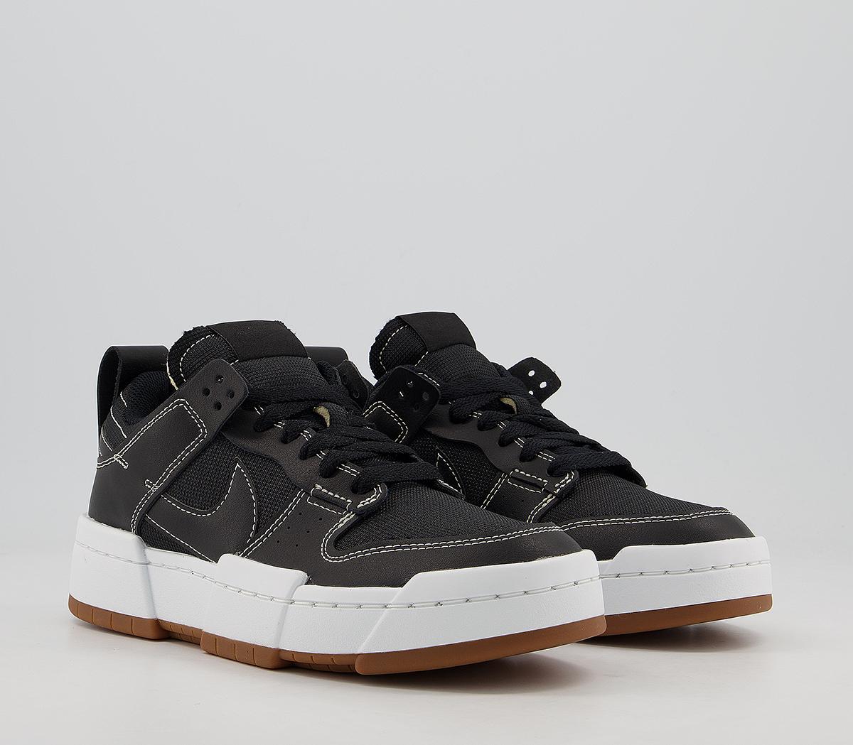 NikeDunk Low Disrupt TrainersBlack Black Fossil Gum Med Brown
