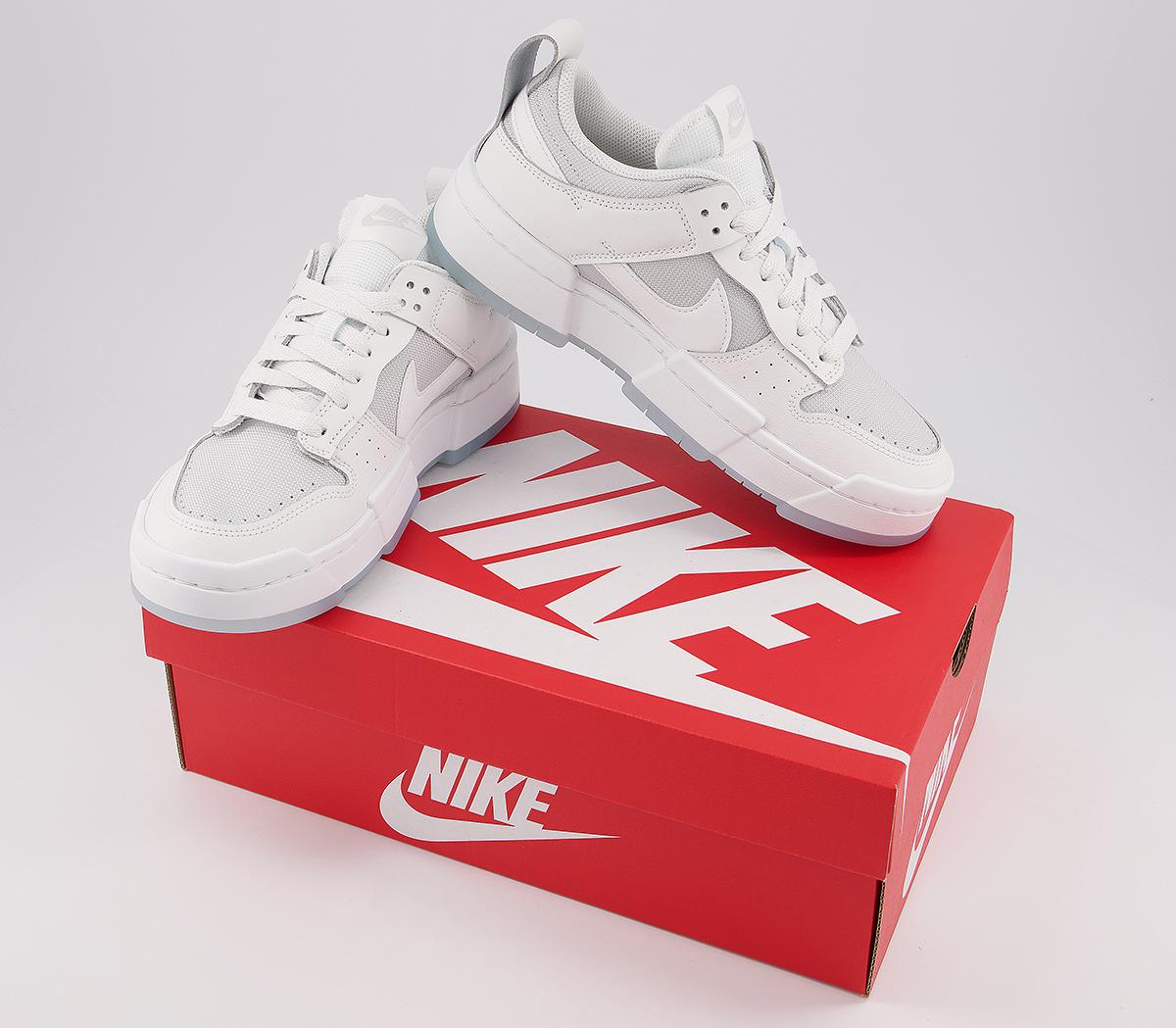 Nike Dunk Low Disrupt Trainers Nike Dunk Low Disrupt Trainers Photon Dust White White Armory Blue