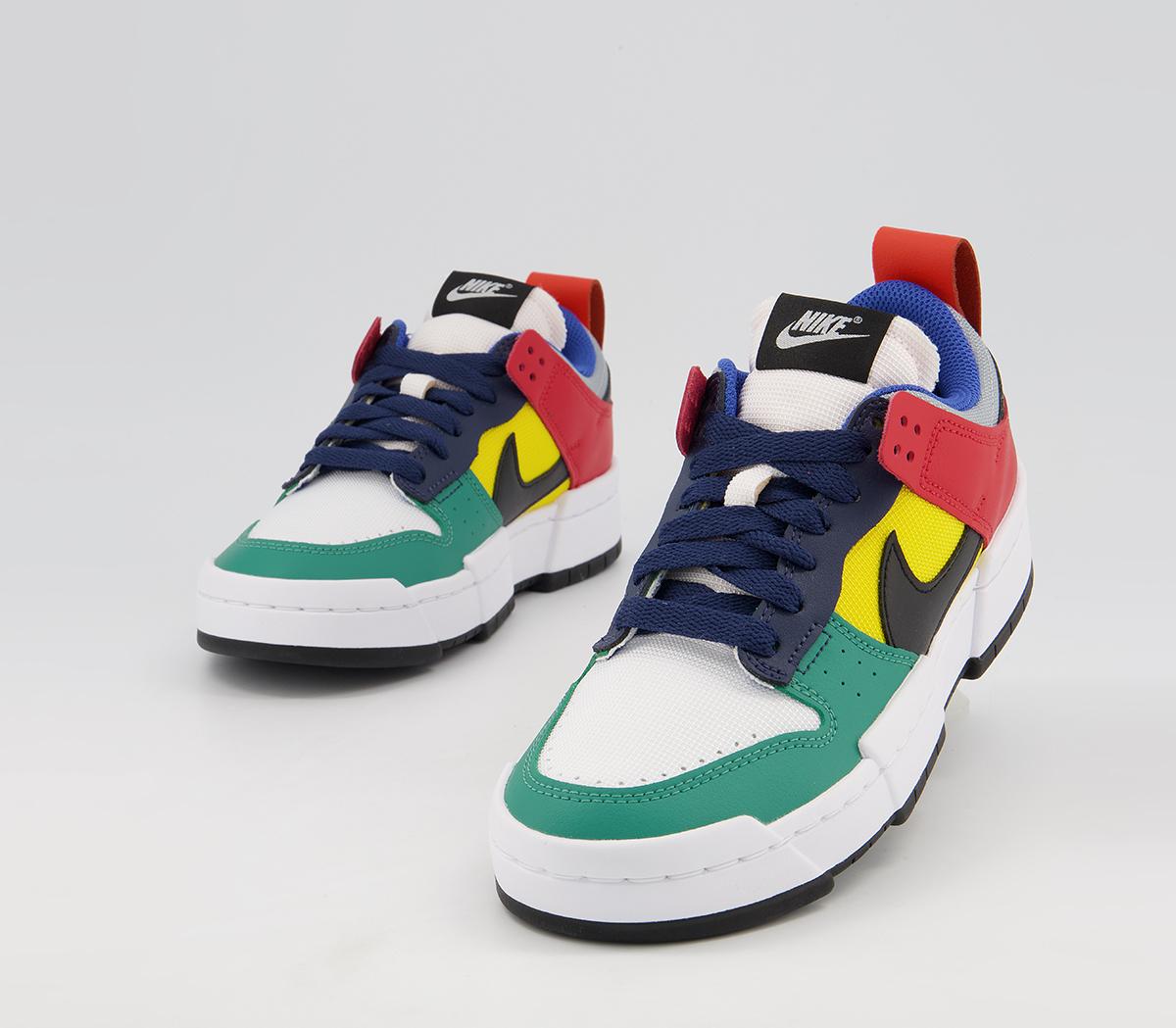 Nike Dunk Low Disrupt Trainers Nike Dunk Low Disrupt Trainers Wolf Grey Black Tour Yellow Univ Red Midnight Navy