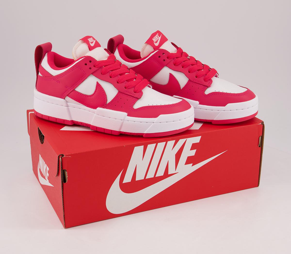 Nike Nike Dunk Low Disrupt Trainers Siren Red White - Unisex Sports