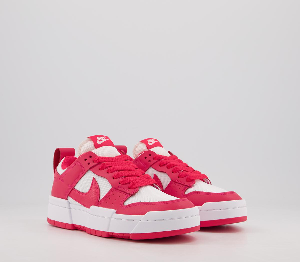 Nike Nike Dunk Low Disrupt Trainers Siren Red White - Unisex Sports