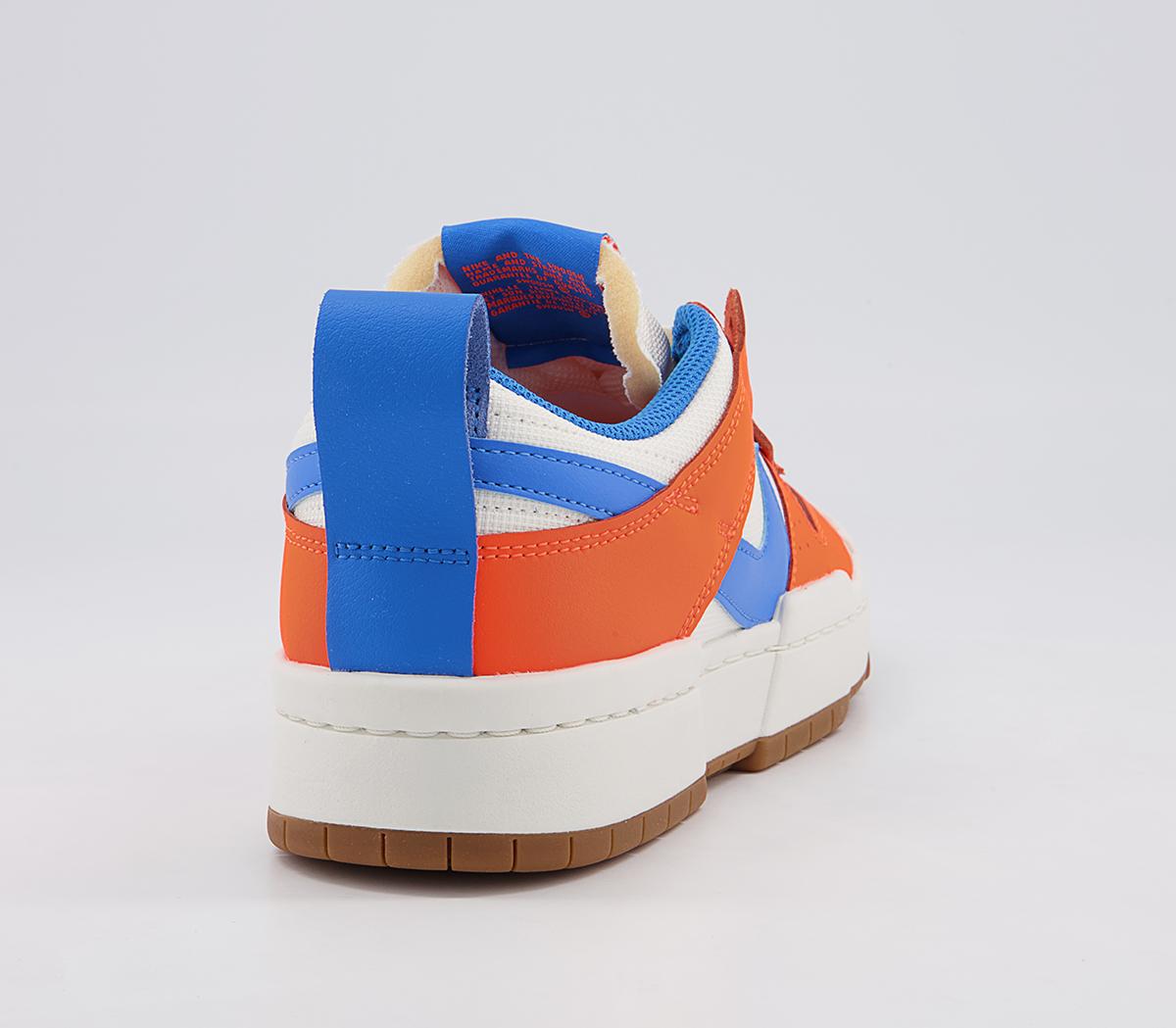 Nike Dunk Low Disrupt Trainers Nike Dunk Low Disrupt Trainers Sail Light Photo Blue Total Orange Gum Med Brown