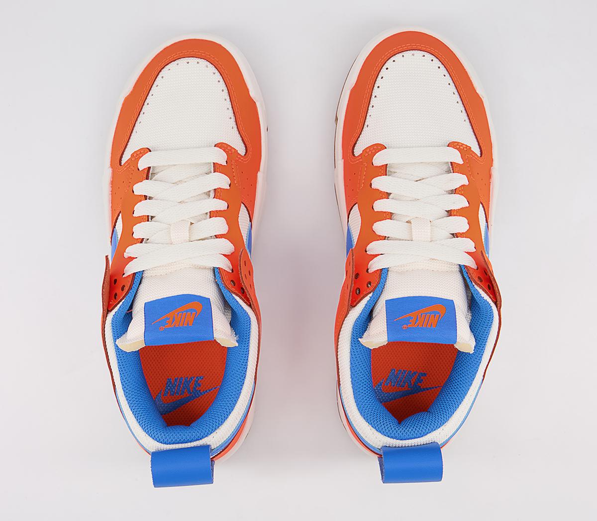 Nike Dunk Low Disrupt Trainers Nike Dunk Low Disrupt Trainers Sail Light Photo Blue Total Orange Gum Med Brown