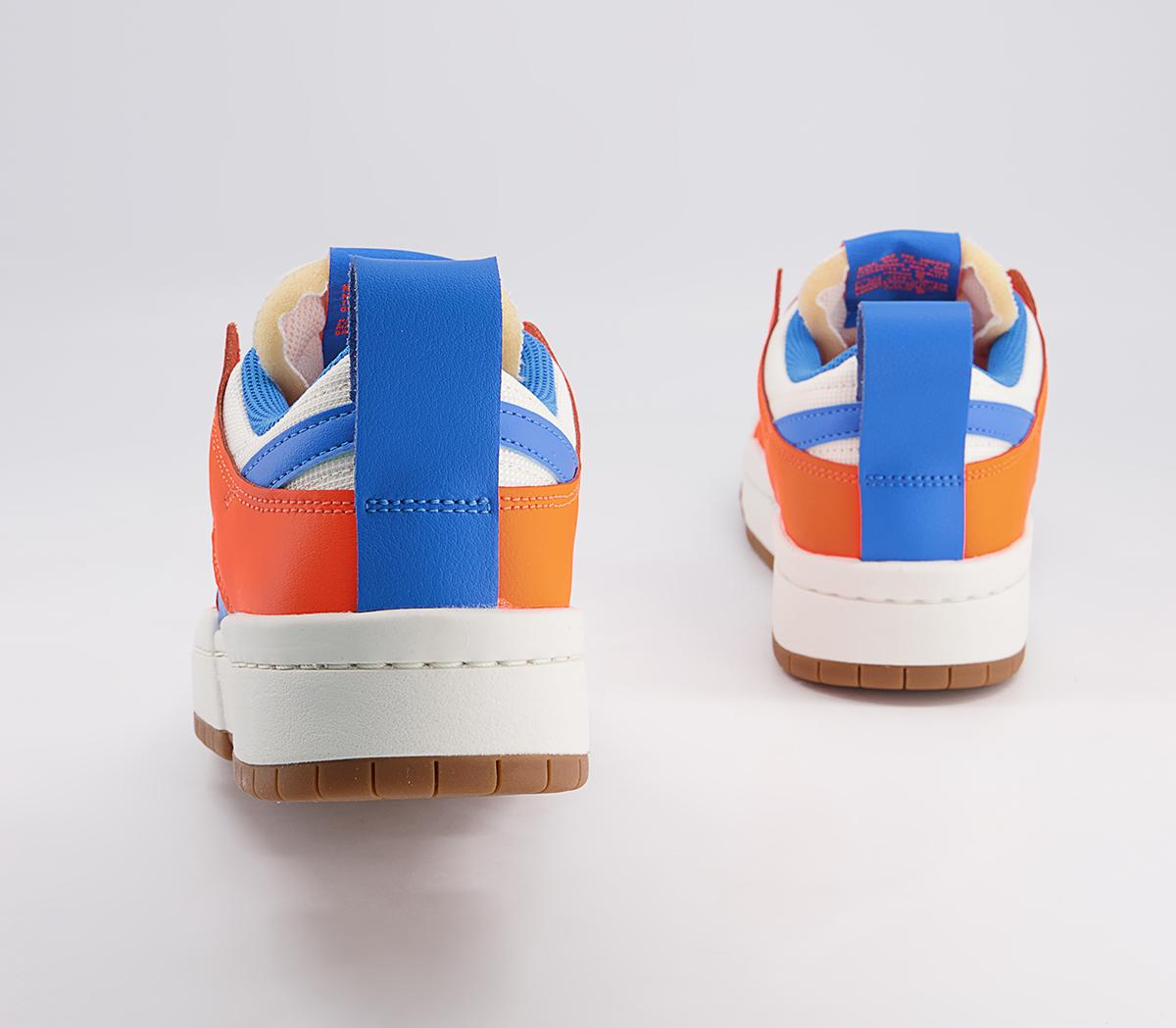 Nike Dunk Low Disrupt Trainers Nike Dunk Low Disrupt Trainers Sail Light Photo Blue Total Orange Gum Med Brown