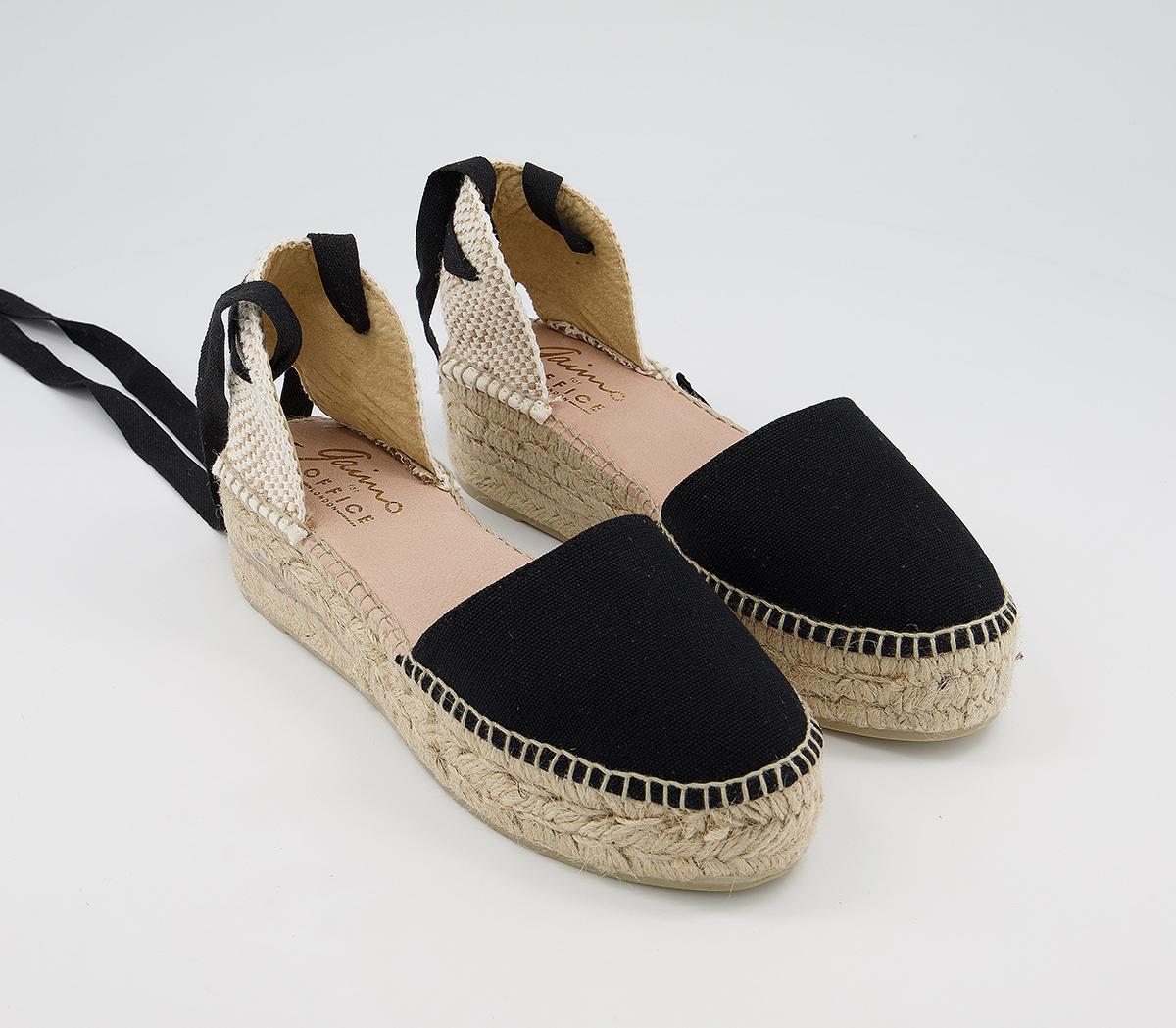 Gaimo for OFFICE Flat Ankle Tie Sandals Gaimo for OFFICE Flat Ankle Tie Sandals Black