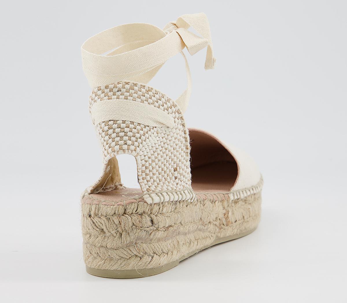 Gaimo for OFFICEFlat Ankle Tie SandalsNatural
