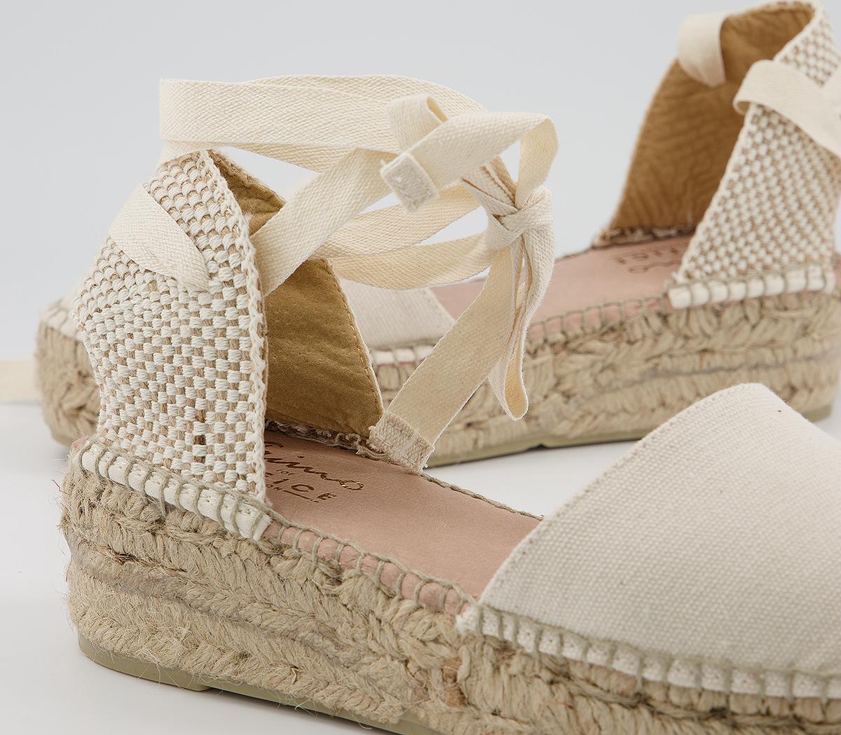 Gaimo for OFFICEFlat Ankle Tie SandalsNatural
